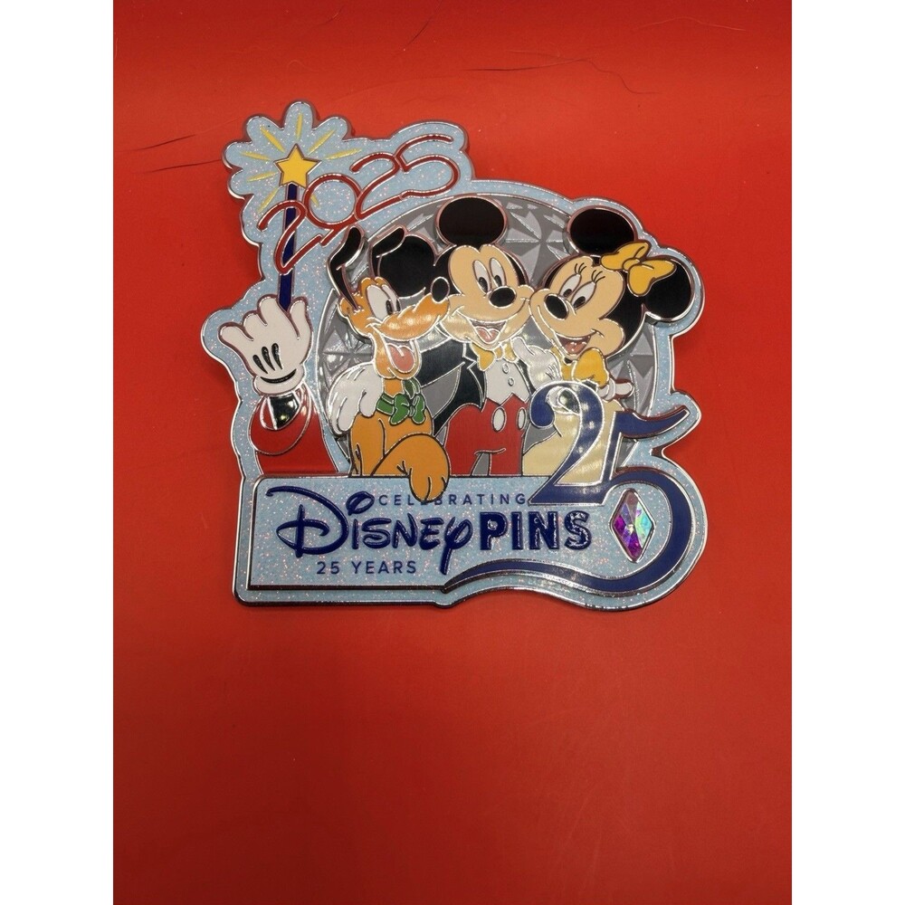 Celebrating 25 Years Of Disney Pin Trading Welcome Mickey Minnie Mouse Pluto